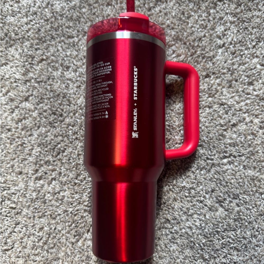 Starbucks Red Tumbler with Handle
